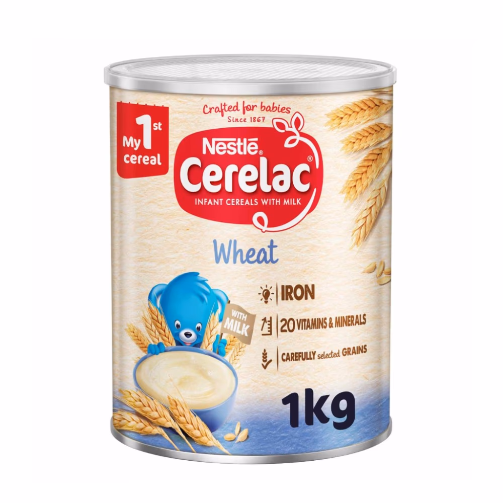 Nestle Cerelac Wheat 1kg – Iron Fortified Baby Cereal with Essential Nutrients
