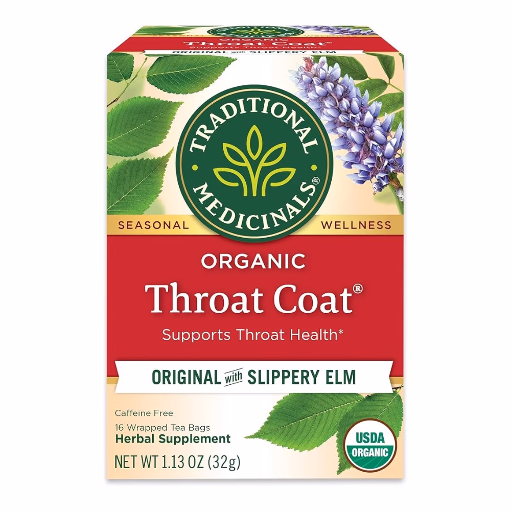 Traditional Organic Throat Coat Herbal 16 Tea Bags 1