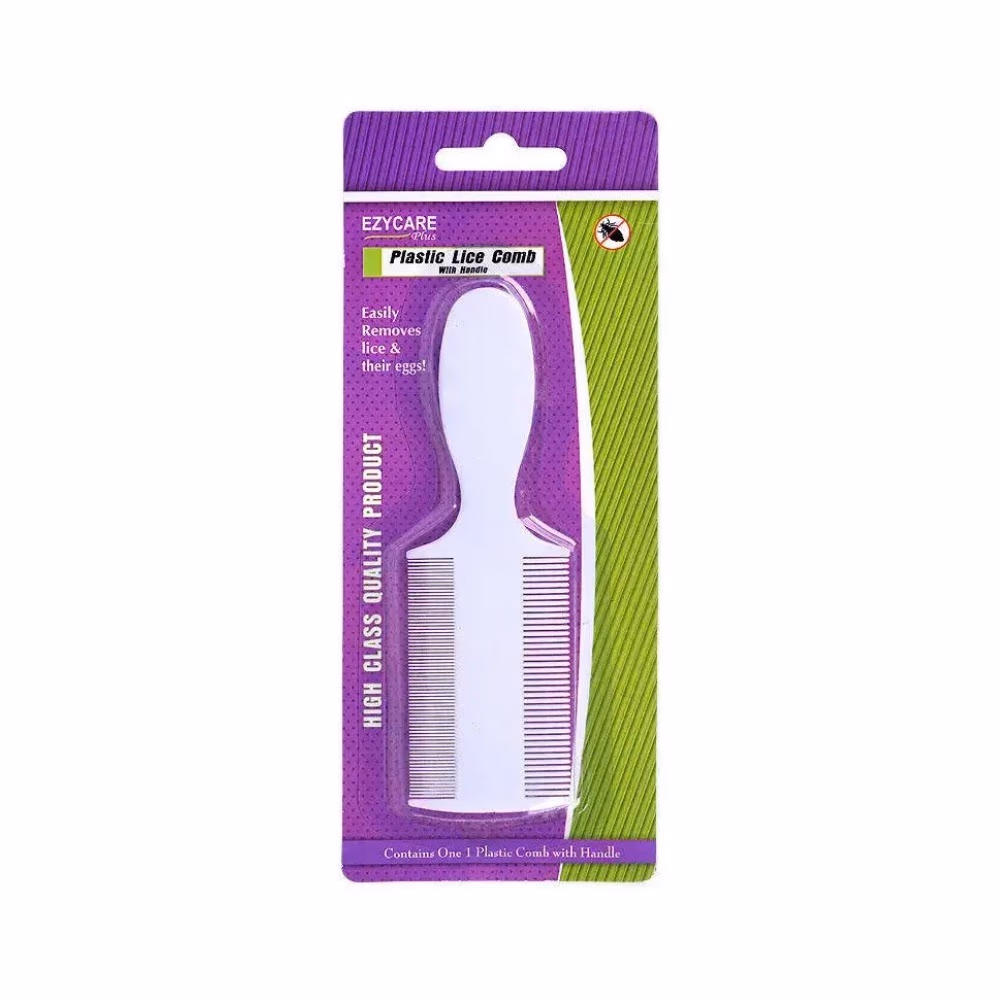 EzyCare Plastic Lice Comb with Handle 1