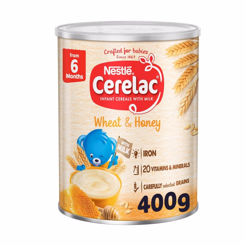 Nestle Cerelac Wheat & Honey 400g – Iron Fortified Baby Cereal with Essential Vitamins & Minerals 1