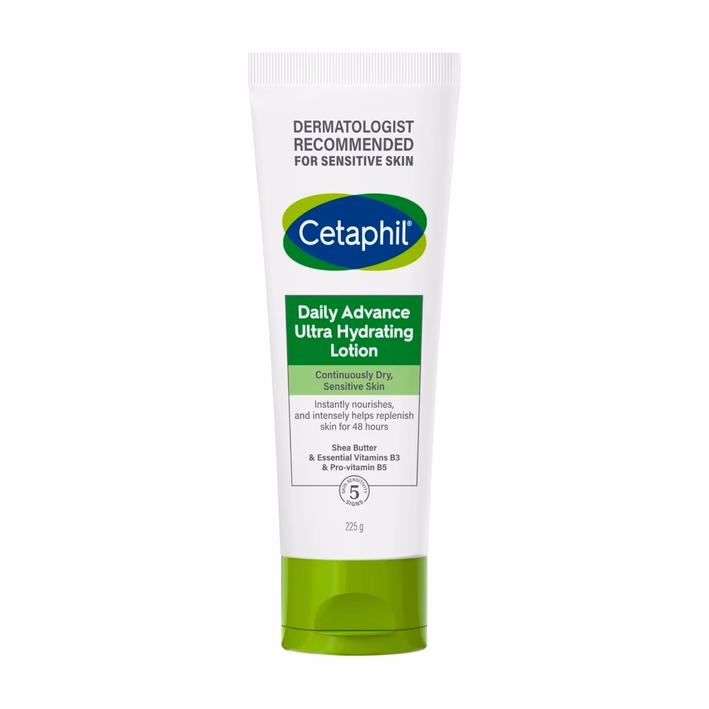 Cetaphil Daily Advance Ultra Hydrating Lotion 225g – Long-Lasting Moisturizer for Dry to Very Dry Skin