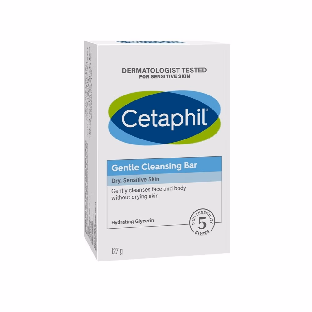 Cetaphil Gentle Cleansing Bar 127g – Soap-Free Daily Cleanser for Dry & Sensitive Skin