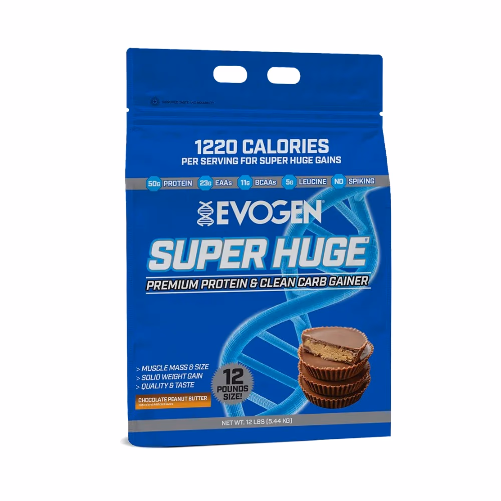 Evogen Super Huge Chocolate Peanut Butter 12lb – Mass Gainer Powder 1