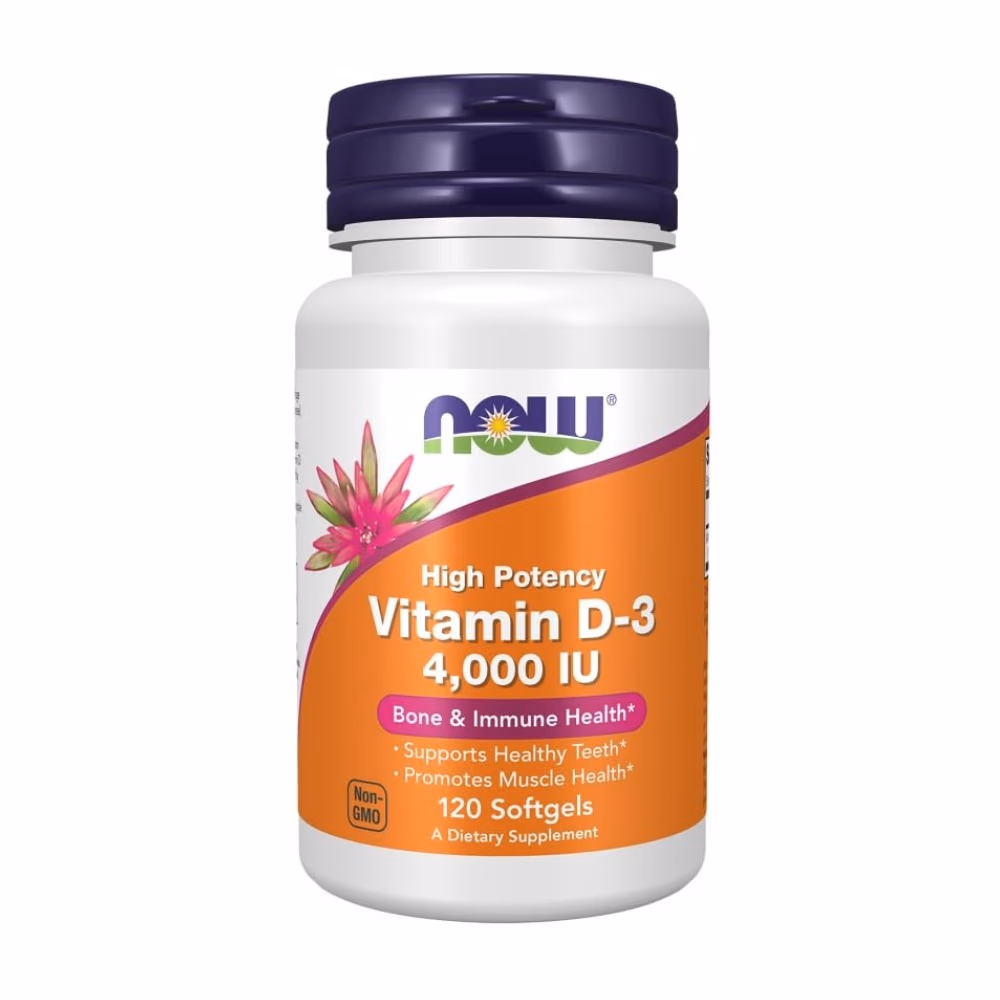 NOW Vitamin D3 4000 IU 120 Softgels
