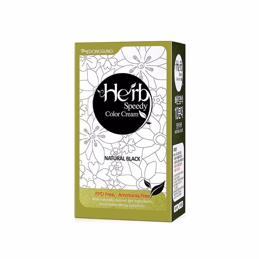 Herb Speedy Hair Color Cream Natural Black 1