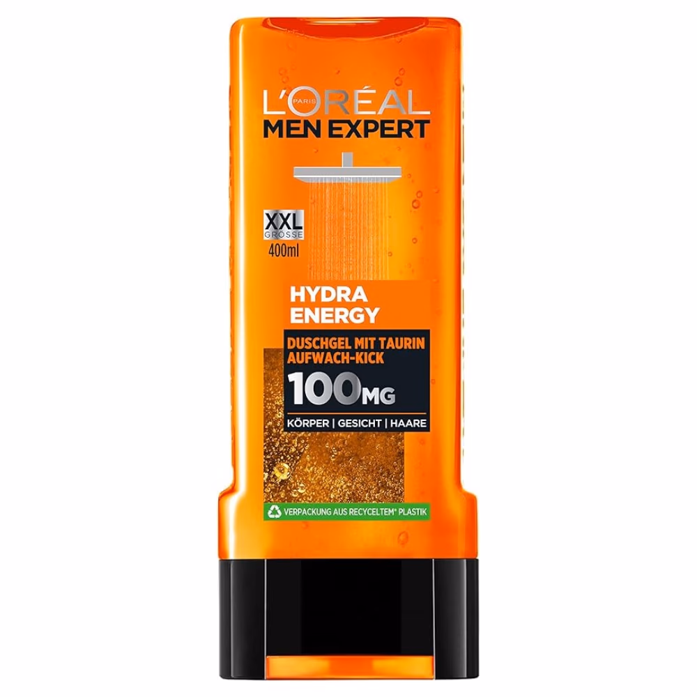 LOreal Men Expert Hydra Energetic XXL Shower Gel 400ml – Hydrating & Refreshing Body Wash 1