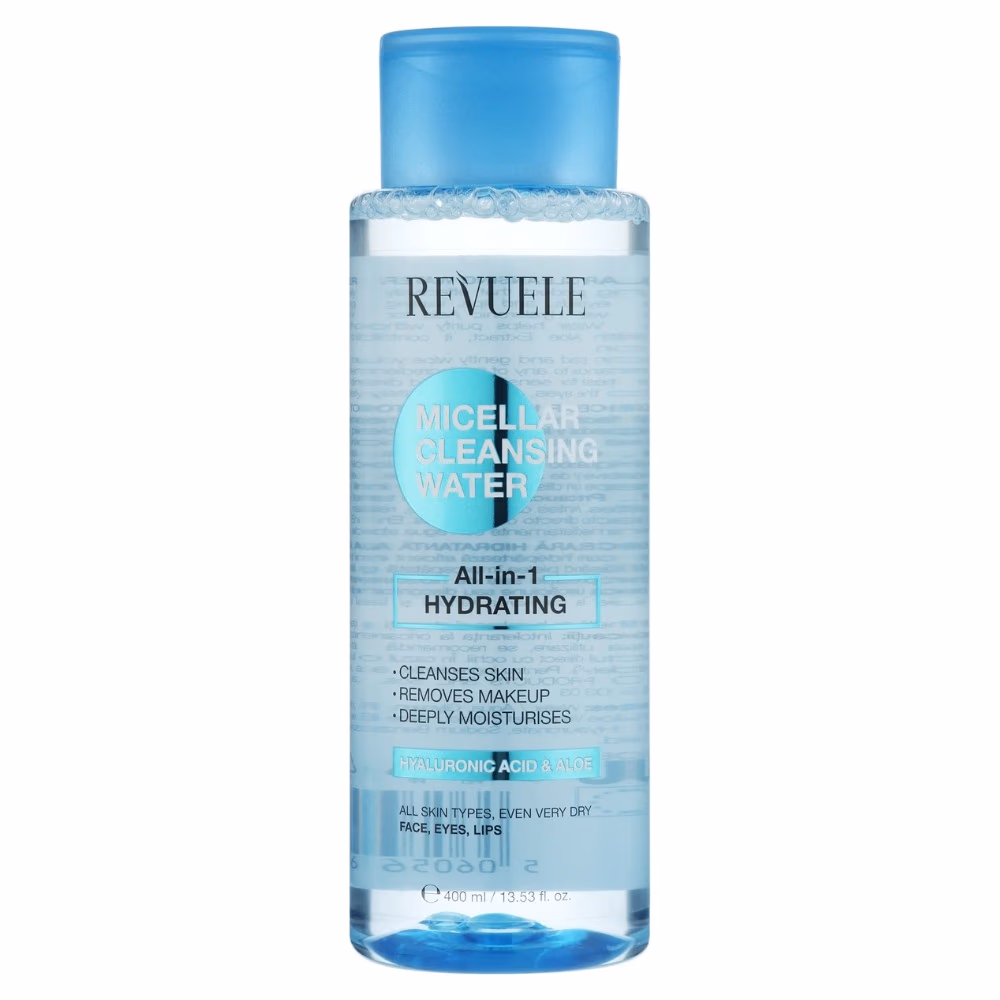 REVUELE Micellar Cleansing Water 400ml – Gentle Makeup Remover & Cleanser 1