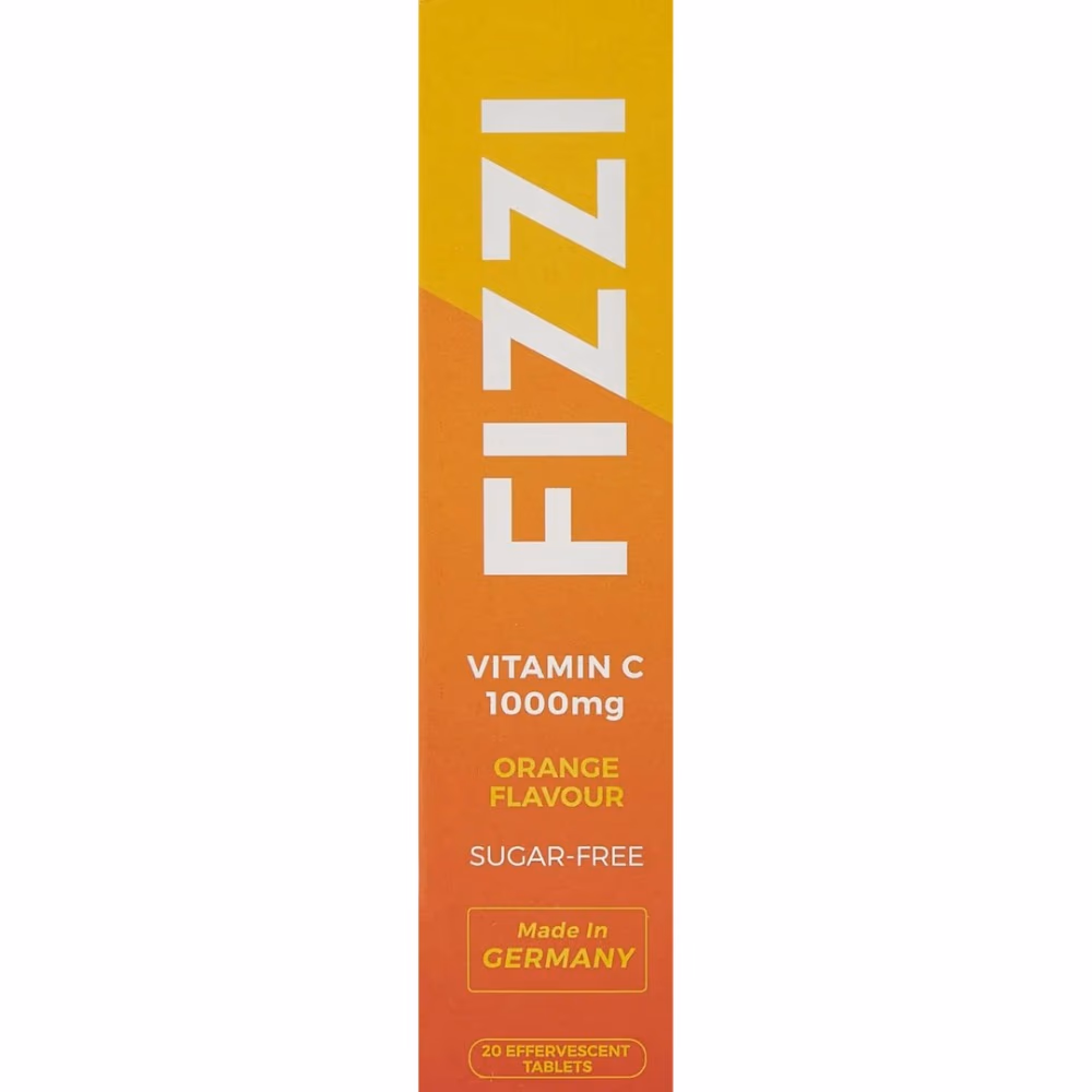 Fizzi Vitamin C 1000mg 20 Effervescent Tablets - Orange Flavor