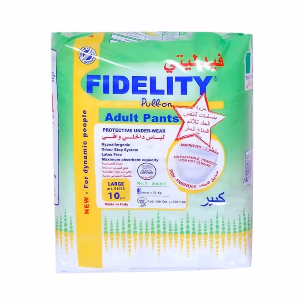 Fidelity Pull-On Diapers – Large, 10 Pieces
