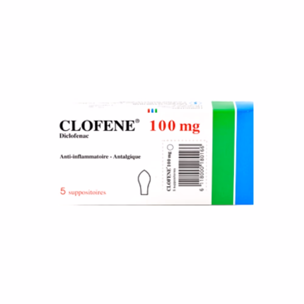 Clofene 100mg 10 Suppositories – Pain & Inflammation Relief Medication 1