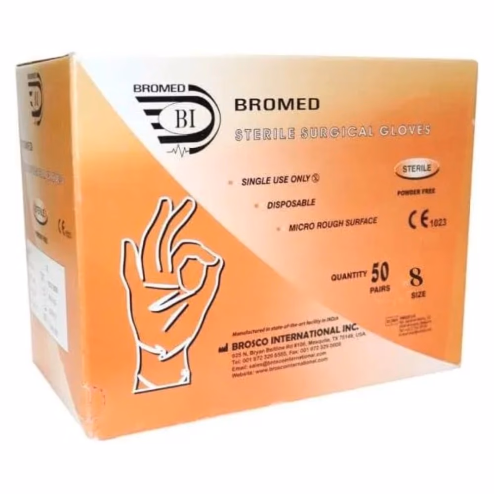 Bromed Sterile Surgical Glove Powder-Free - Size 8