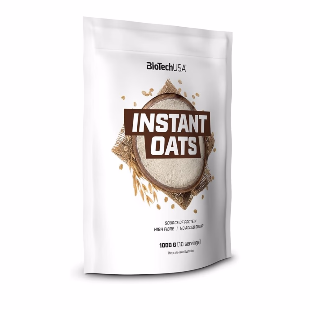 BioTechUSA Instant Oats Cookies & Cream 1000g – Flavored Oatmeal Powder 1