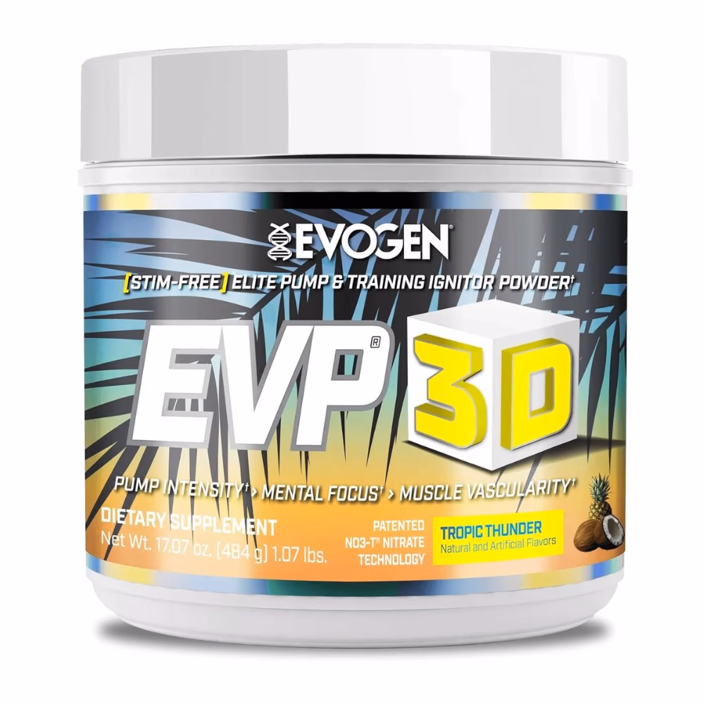 Evogen Nutrition EVP-3D Stimulant Free Pre-Workout 484gm - Tropic Thunder Flavor