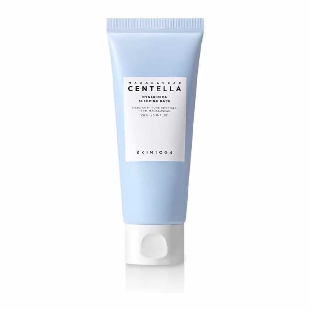 SKIN1004 Centella Hyalu-Cica Sleeping Pack 100ml - Overnight mask with Centella and Hyaluronic Acid to hydrate, soothe, and repair skin while you sleep. 1