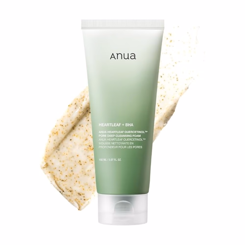Anua Heartleaf Pore Deep Cleansing Foam 150ml - Foaming Cleanser With Heartleaf To Purify Pores And Calm Skin
