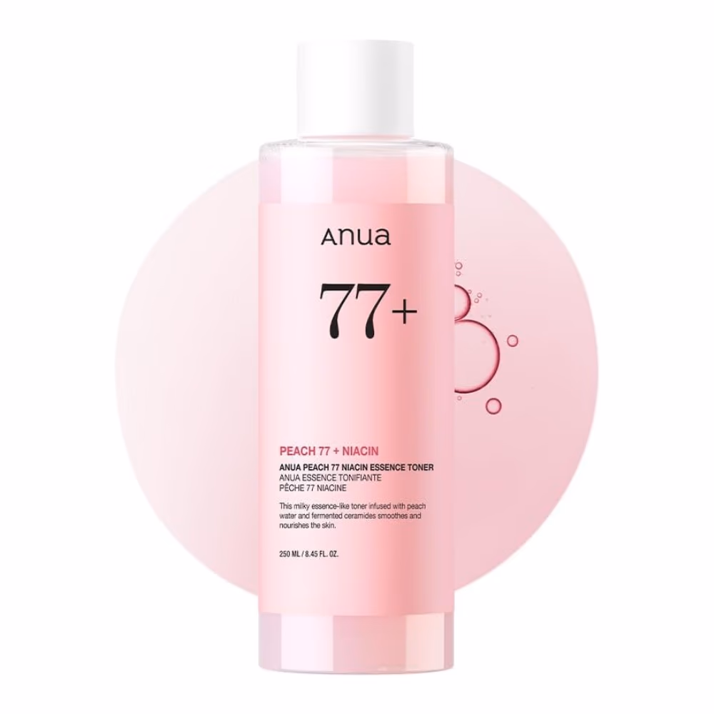 Anua Peach 77 Niacin Essence Toner 250ml - Hydrating Toner With 77% Peach And Niacinamide To Brighten Skin. 1