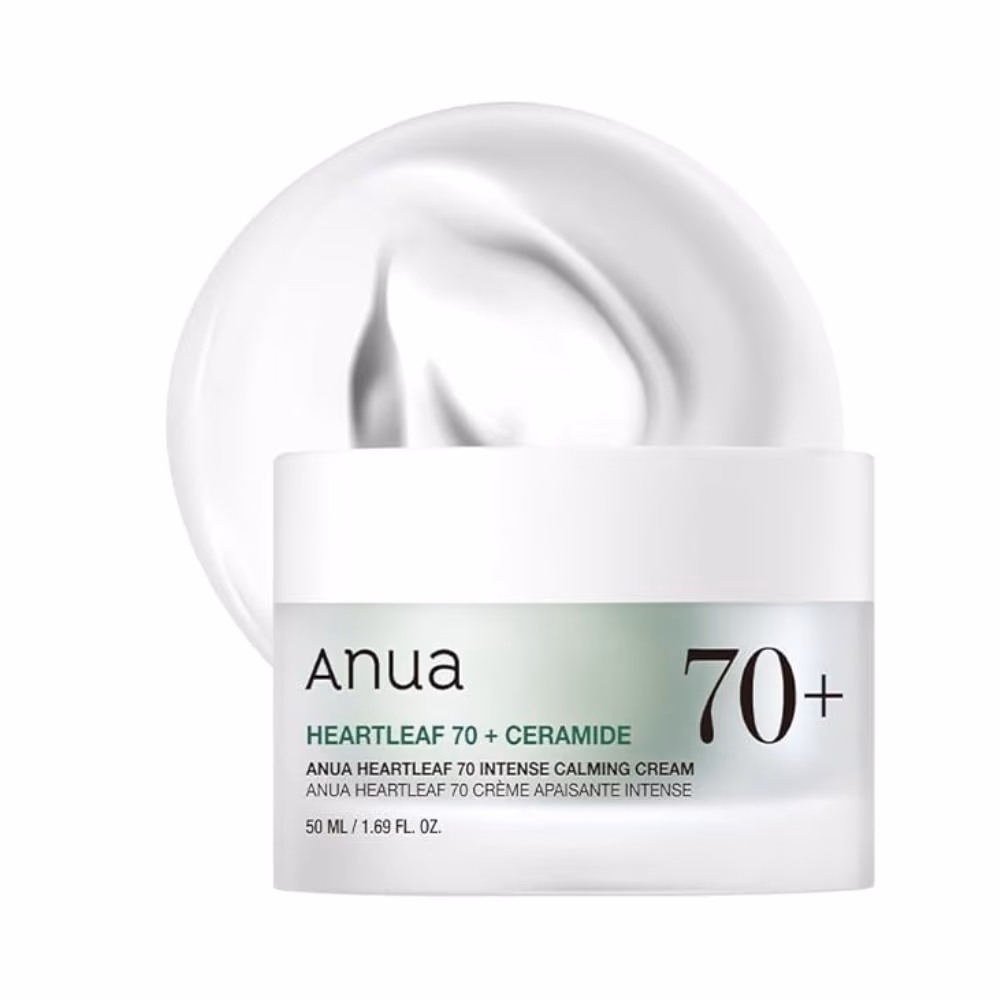 Anua Heartleaf 70 Intensive Calming Cream 50ml - Soothing Cream With 70% Heartleaf Extract To Calm And Repair Sensitive Skin.