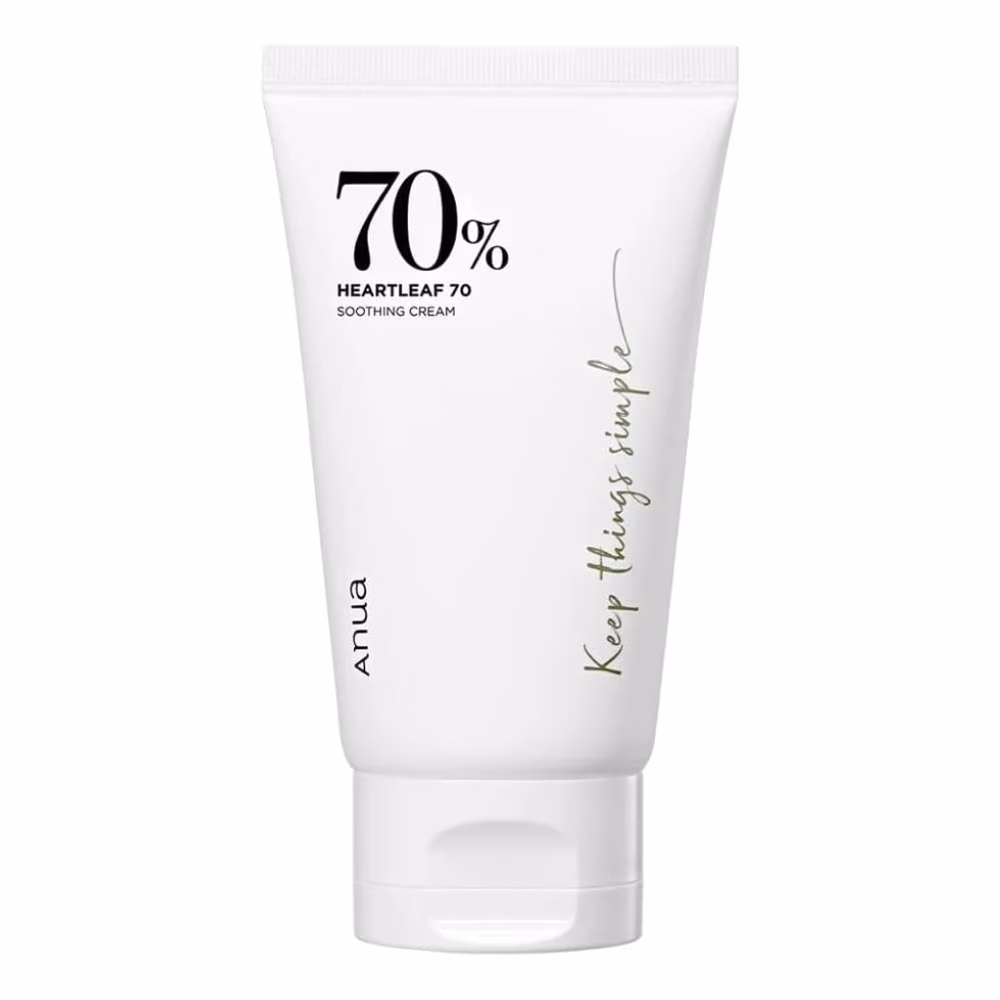Anua Heartleaf 70 Soothing Cream 100ml - Calming Cream With 70% Heartleaf Extract To Soothe And Hydrate Skin. 1