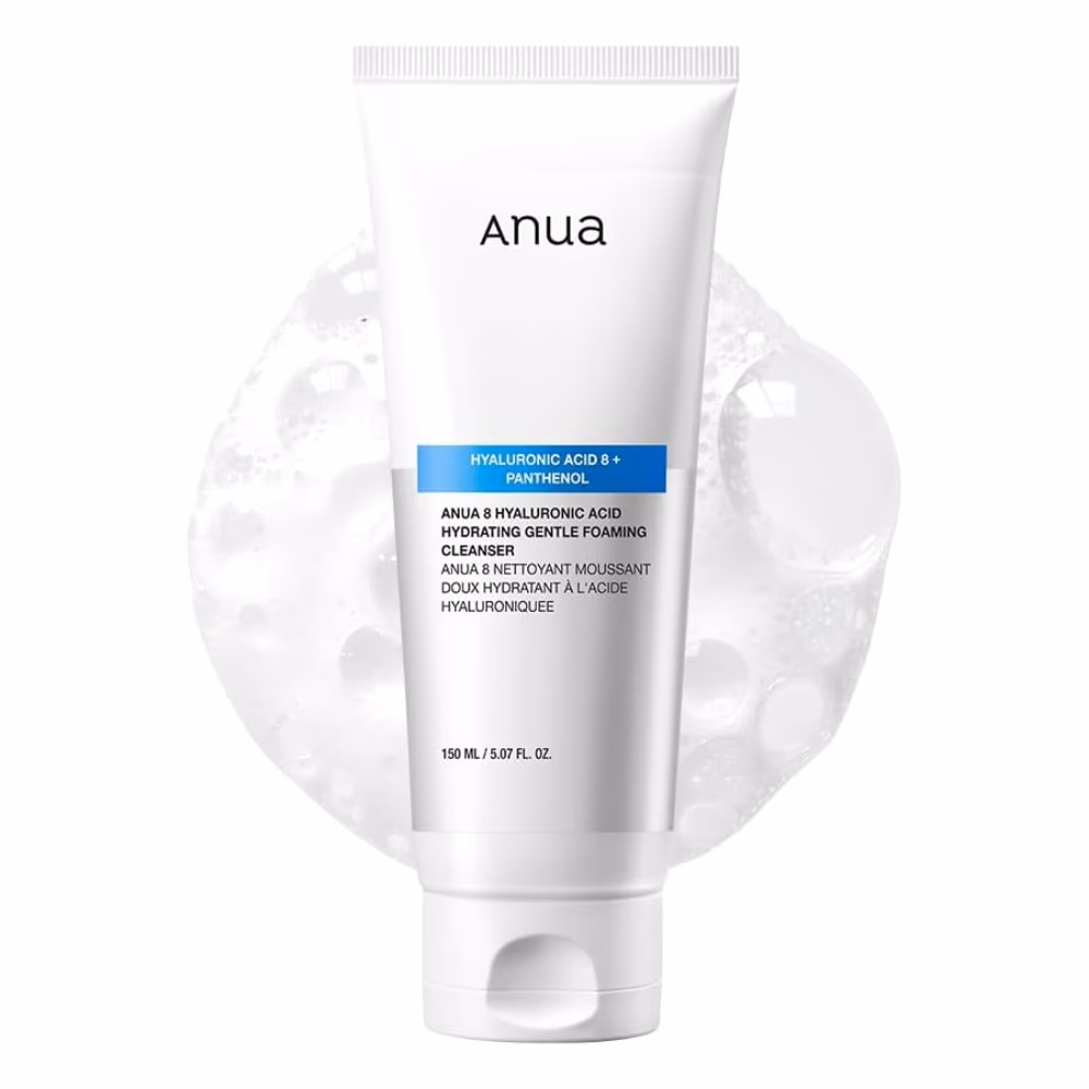 ANUA Hyaluronic Acid 8+ Panthenol Cleanser 150ml - Gentle Cleanser With Hyaluronic Acid And Panthenol To Hydrate And Soothe Skin. 1