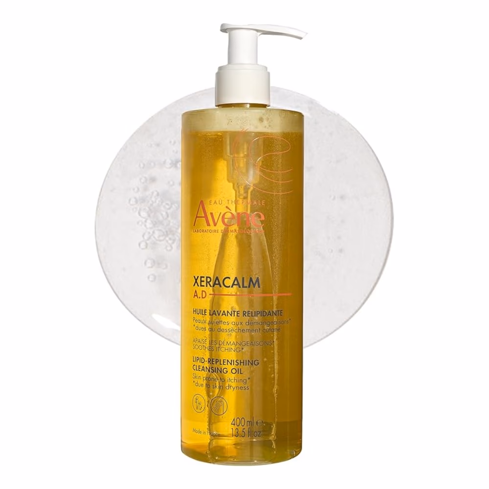 Avene XeraCalm A.D Lipid-Replenishing Cleansing Oil – 400ml | Gentle Daily Cleanser for Very Dry, Sensitive & Atopic Skin