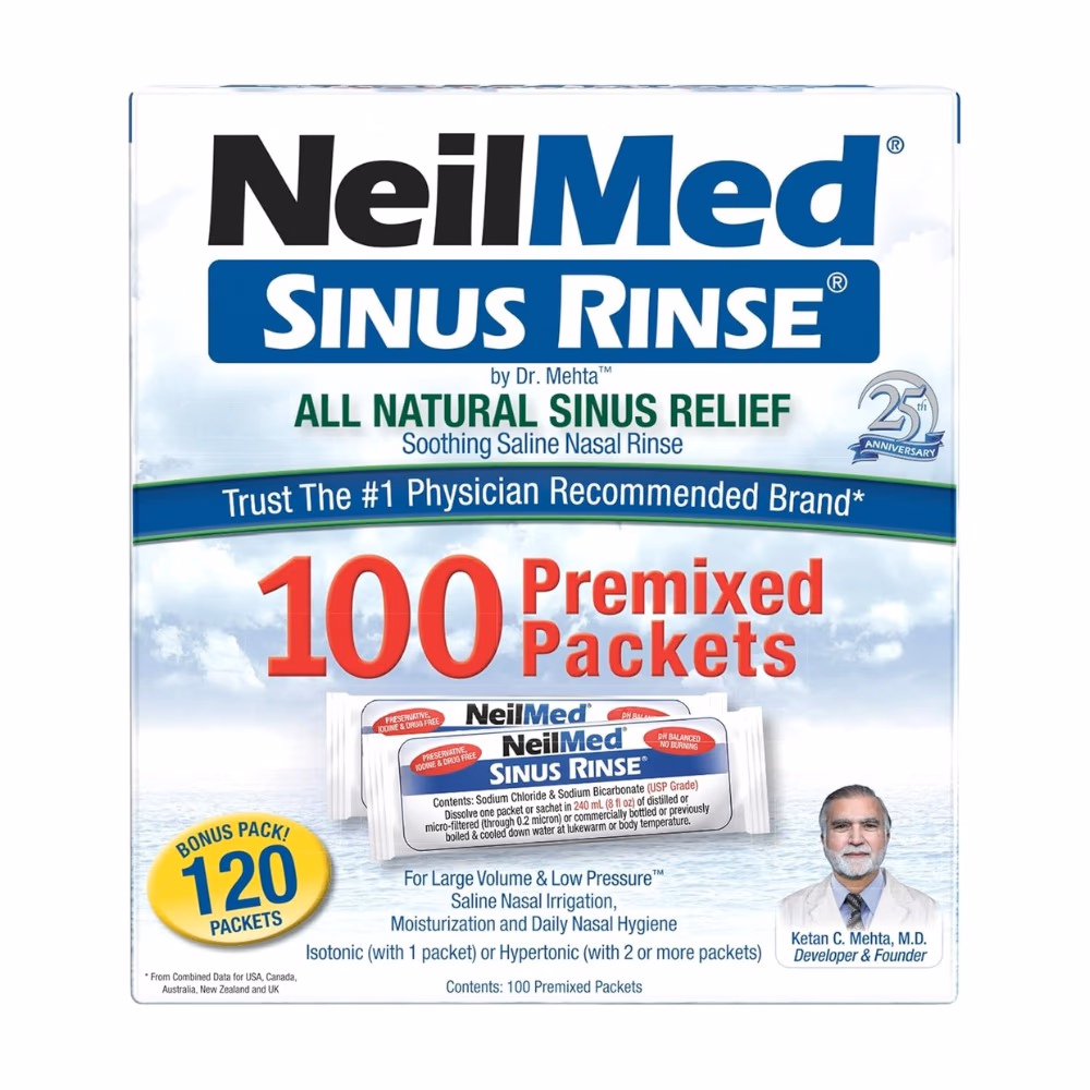 NeilMed Sinus Rinse Premixed Pack 100s