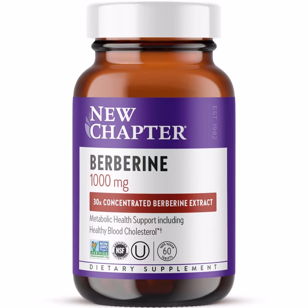 New Chapter Berberine 1000mg  (60 Vegan Tablets)