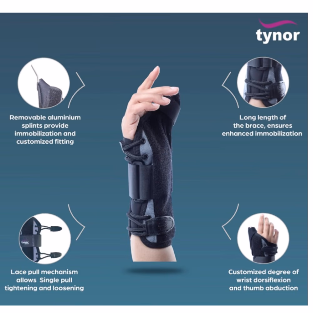 Tynor E44 Wrist Splint With Thumb (L) 2