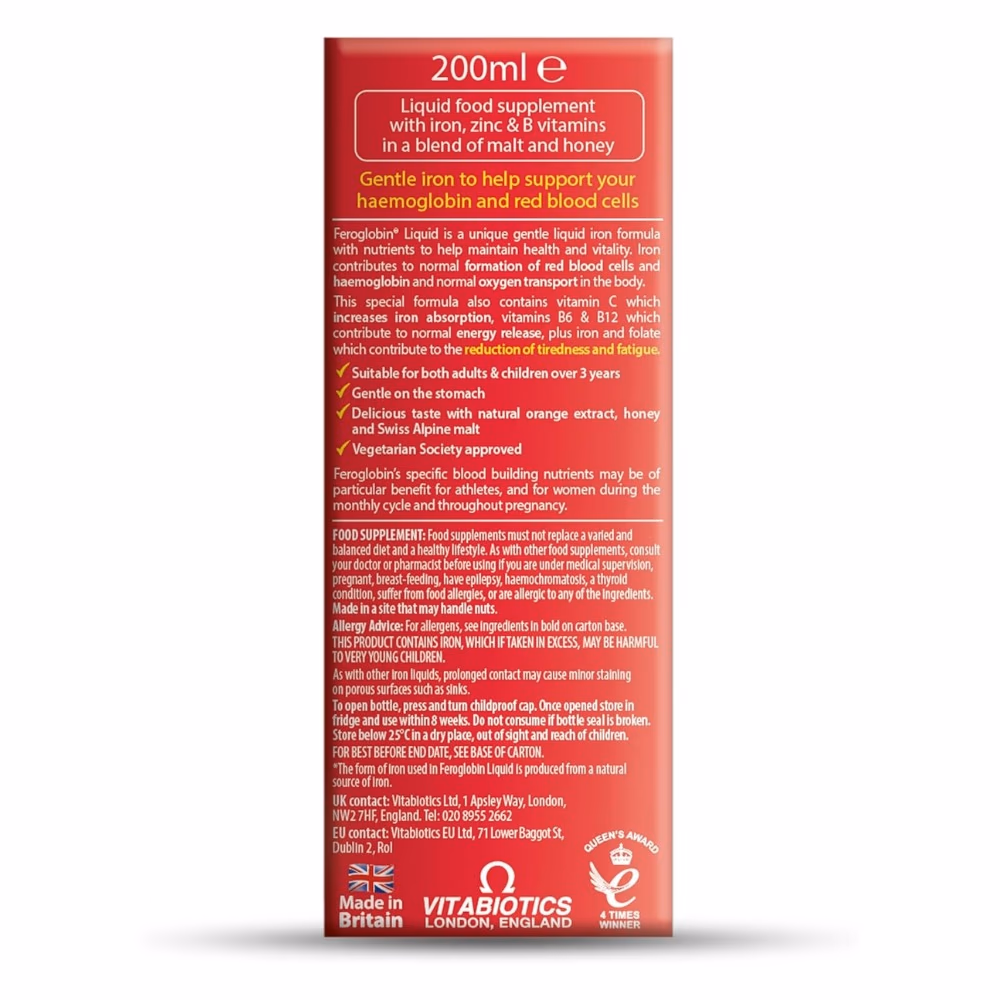 Vitabiotics Feroglobin Syrup 200ml  2