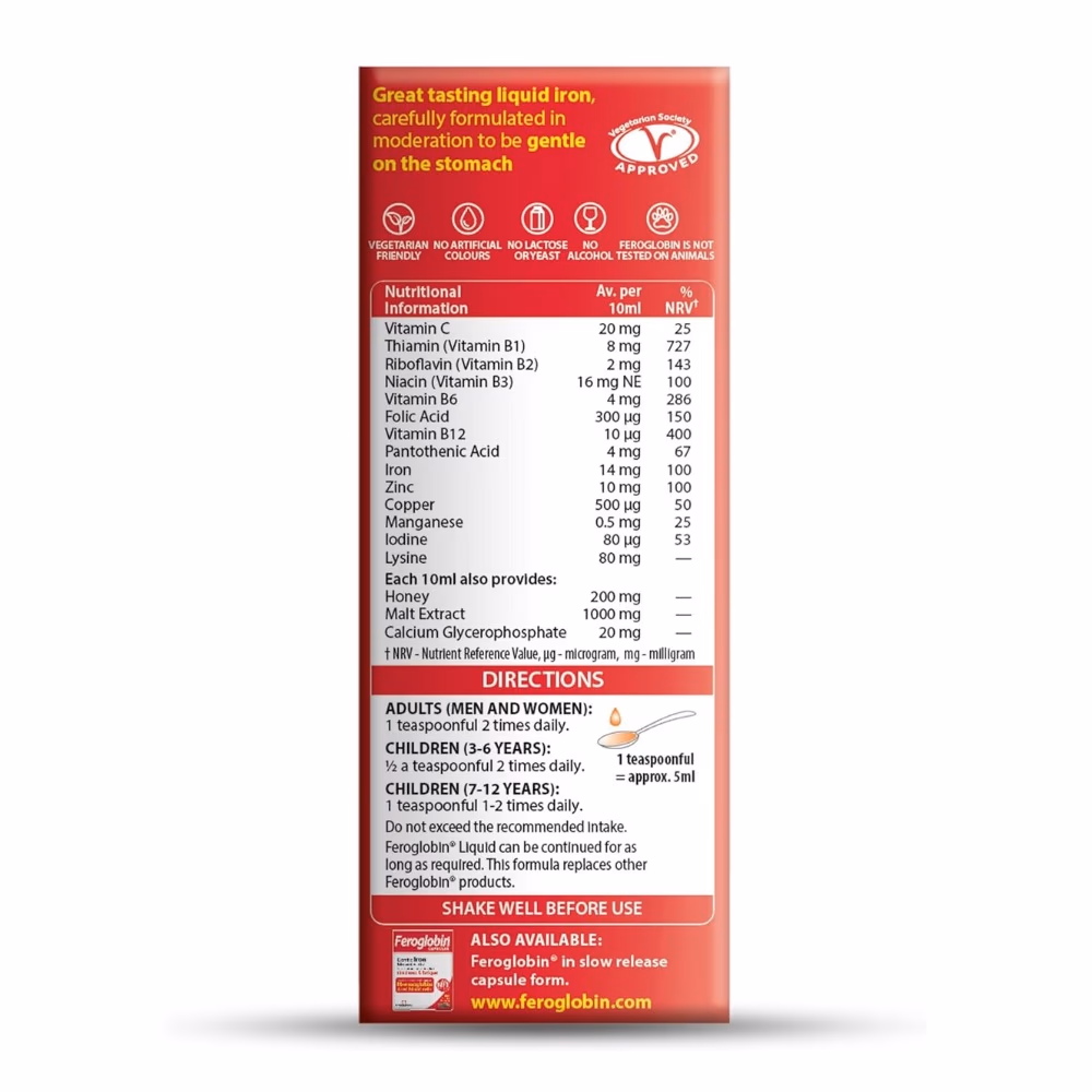 Vitabiotics Feroglobin Syrup 200ml  3