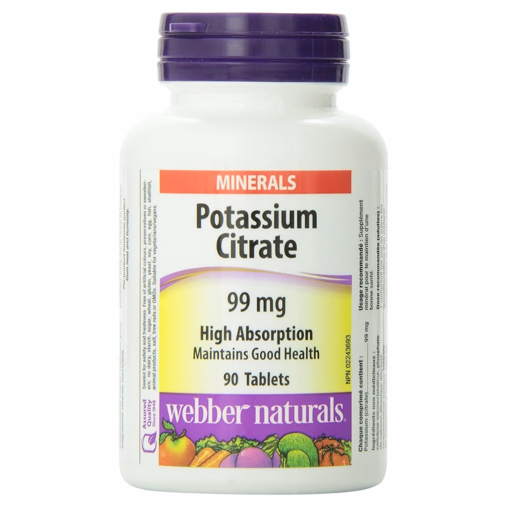 Webber Naturals Potassium Citrate Tablet 90s