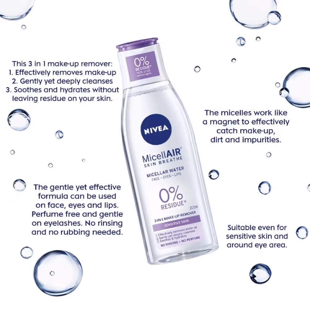 NIVEA Micellar Skin Breathe Water 200ml  2