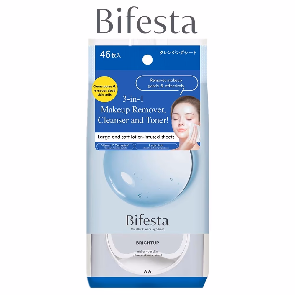 Bifesta Brightup Micellar Cleansing Sheet 46s 1