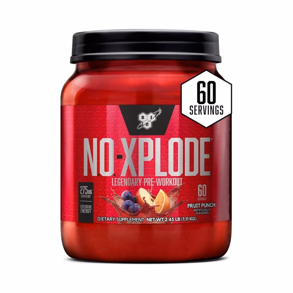 BSN NO Xplode 2.45lb – Fruit Punch Pre-Workout Powder 1