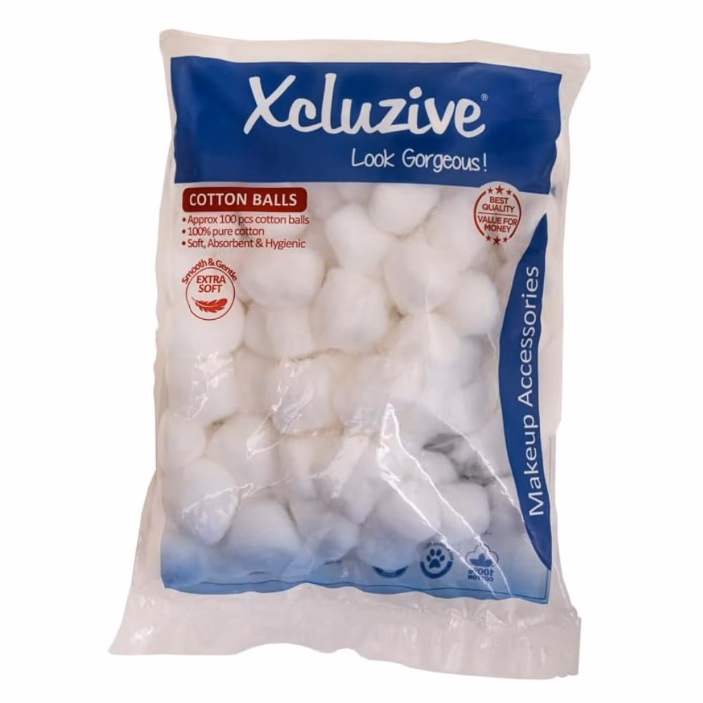Xcluzive Cotton Balls 0.6 GM x 100 PCS