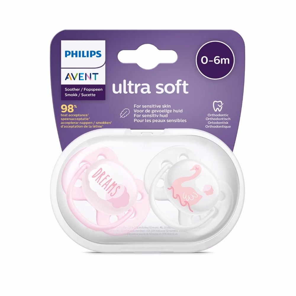 Philips Avent Pacifier Soft Mix Deco 0 to 6 Months Girl 1