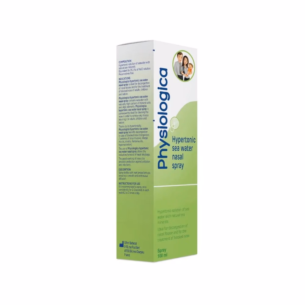 Physiologica Hypertonic Saline Nasal Spray 100ML 2