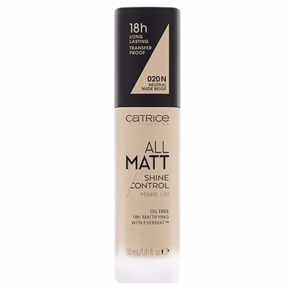 Catrice 020N All Matt Shine Control Neutral Nude Beige 30ml 