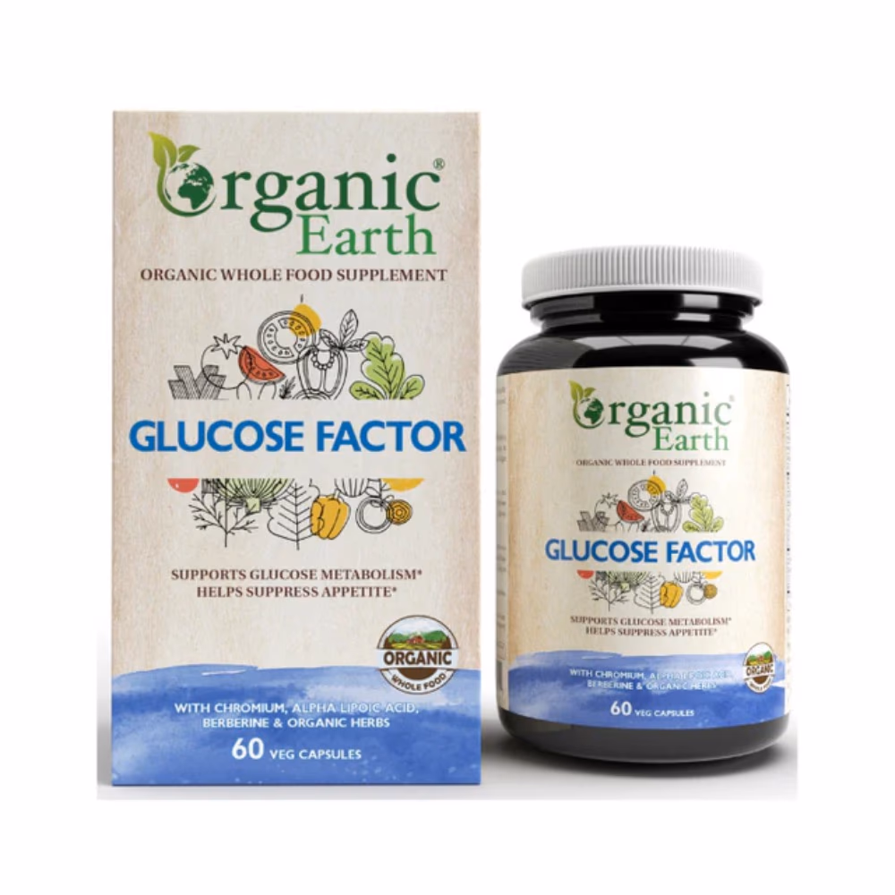 Organic Earth Glucose Factor – 60 Veg Capsules 1