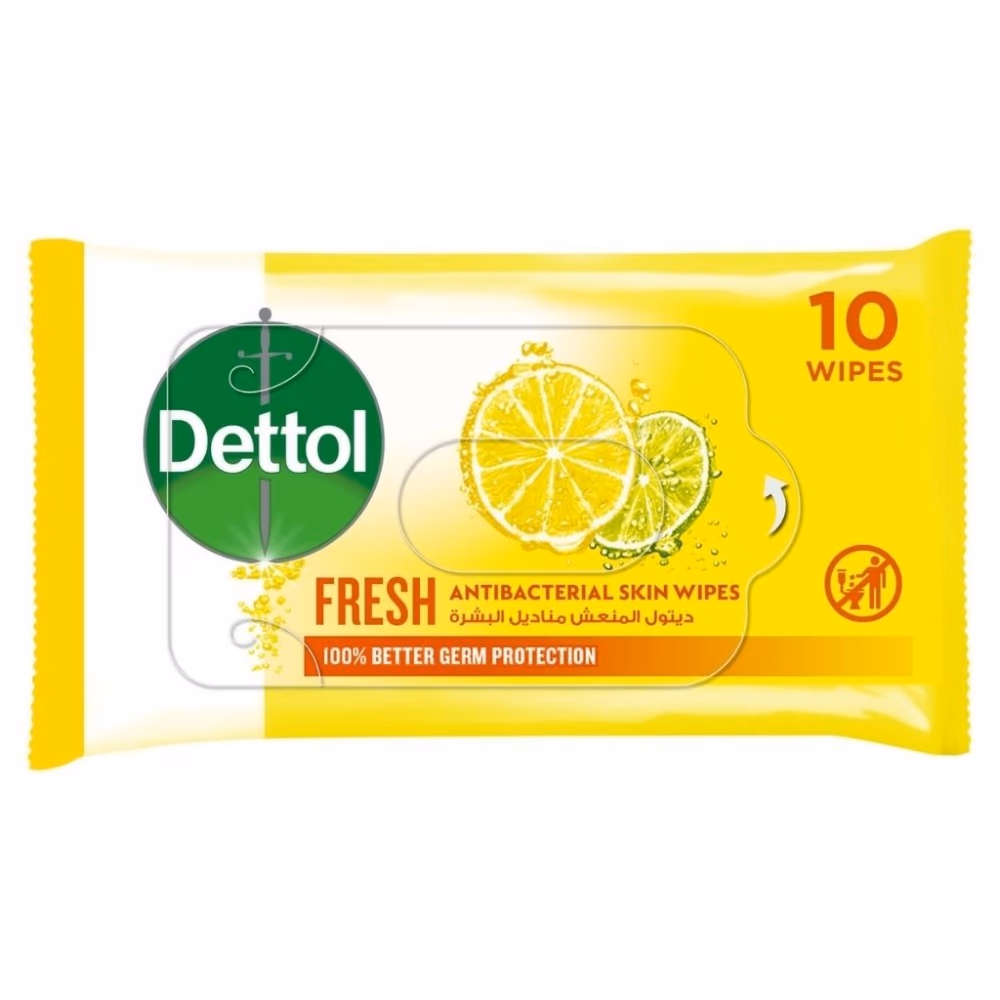 Dettol Antibacterial Fresh Wipes 10s