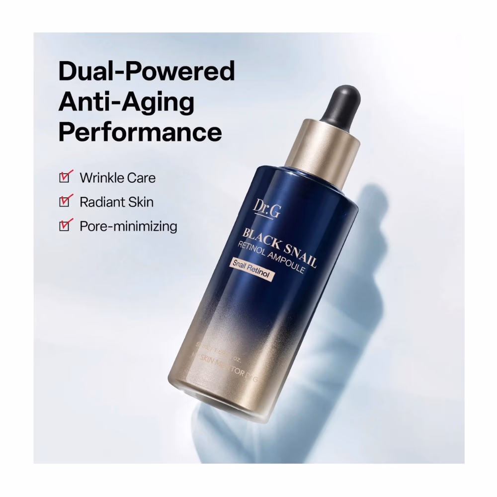 Dr.G Black Snail Retinol Ampoule 50ml – 34% Black Snail & Low-Irritation Retinol | Anti-Aging Firming Ampoule for Sensitive Skin 2