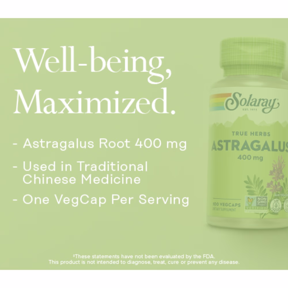 Solaray Astragalus 400mg-100 Capsules 3
