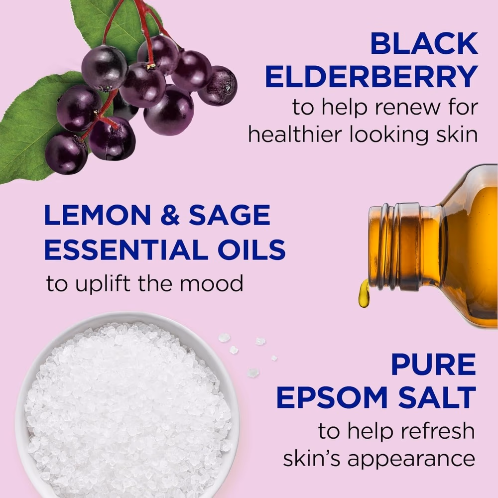 Dr Teal's Foaming Bath with Black Elderberry, 1000ml 2