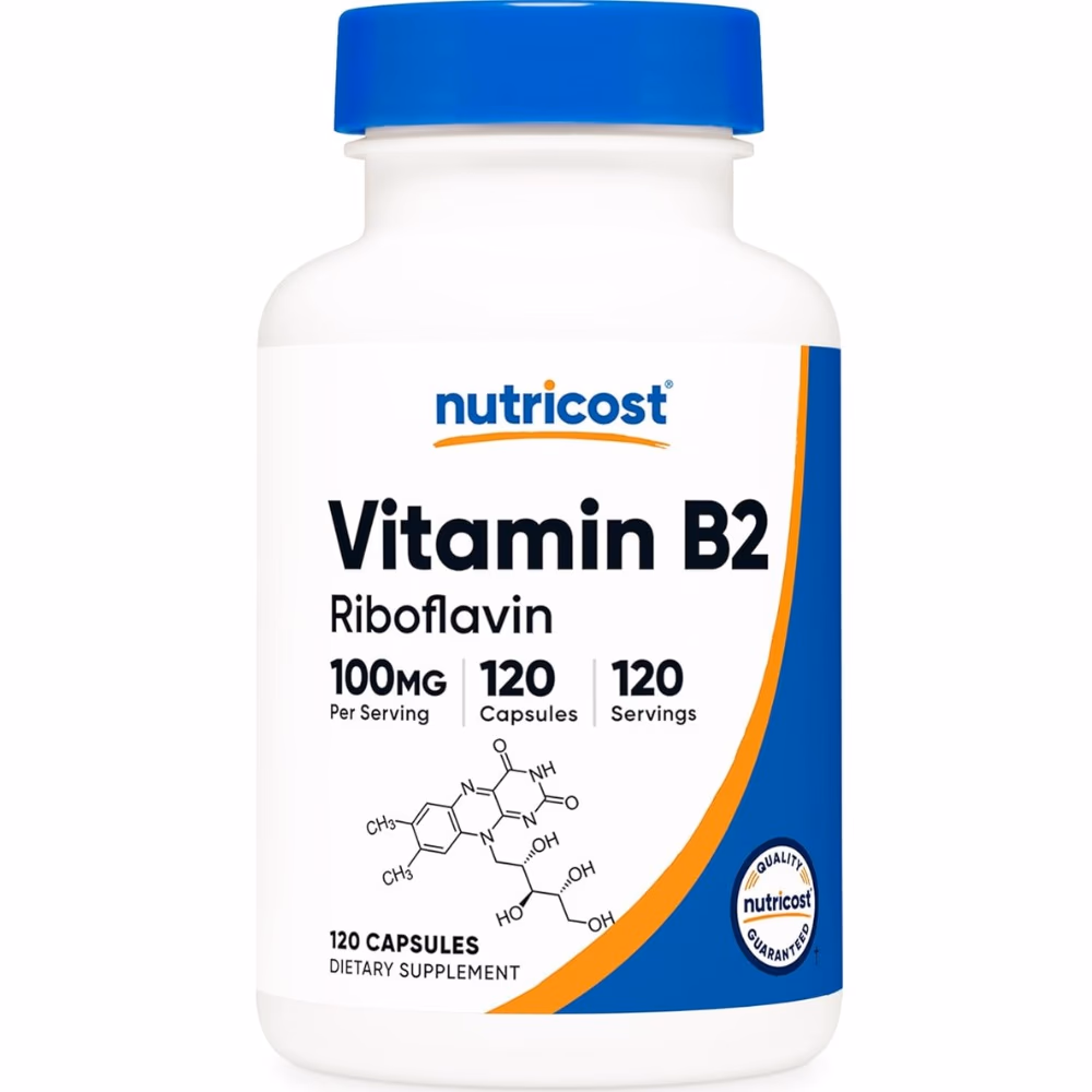 Nutricost Vitamin B2 100mg-120 Capsules