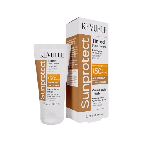 Revuele - SPF 50+ Sunprotect Face Cream - Golden Tint - 50 ml 1