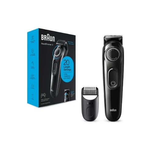 BRAUN Rechargeable Beard And Hair Trimmer With 20 Length Settings BT 3300 1