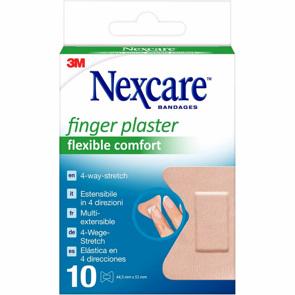 Nexcare Finger Plaster 44.5mm x 51mm- 10 Plasters