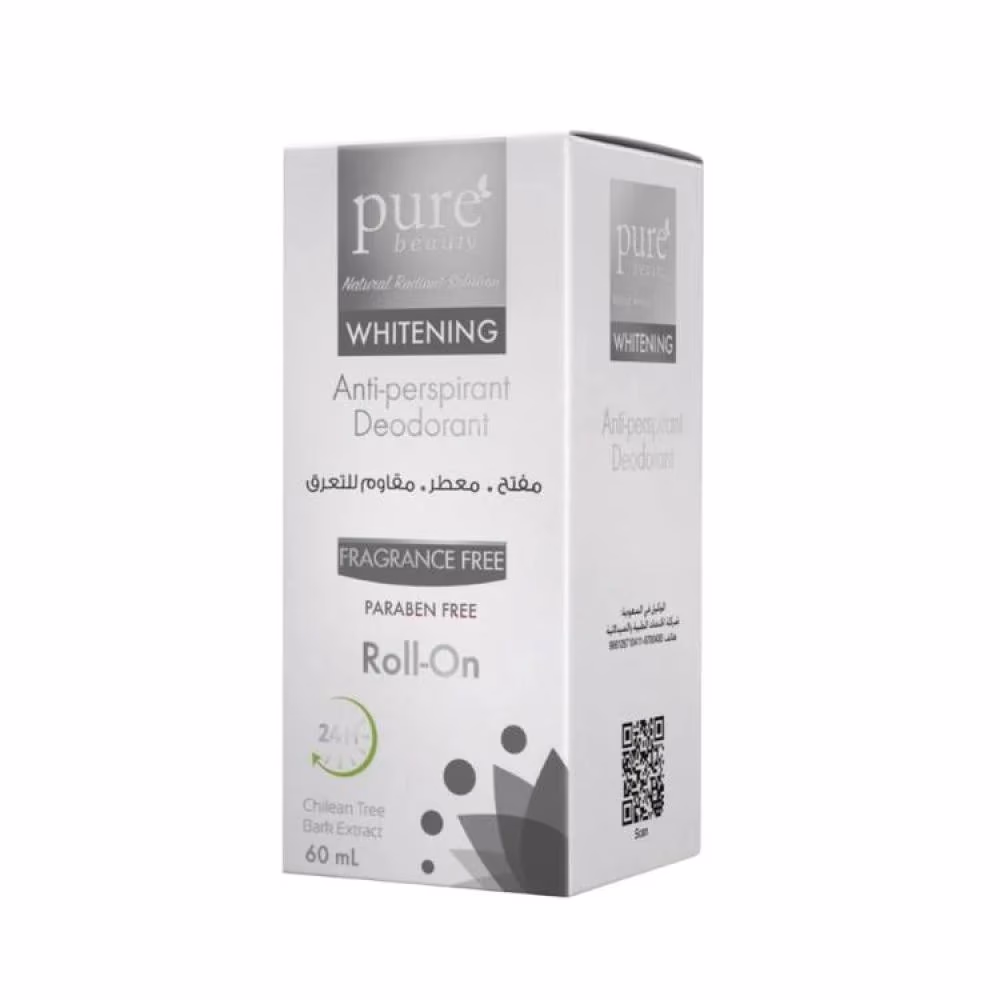 Pure Beauty Whitening Roll-on Fragrance Free 60ml 1
