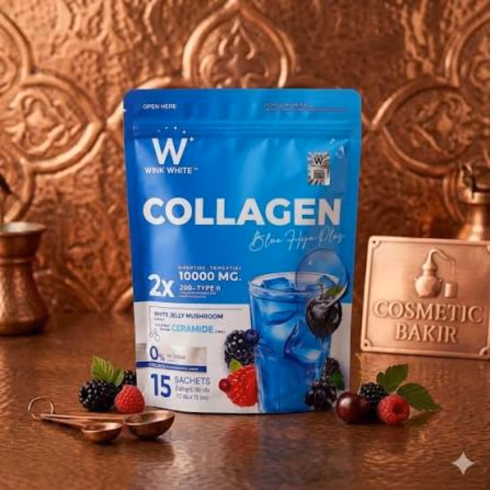 Wink White Collagen Blue Hya Plus – 2X Formula with Dipeptide and Tripeptide – 15 Sachets 3