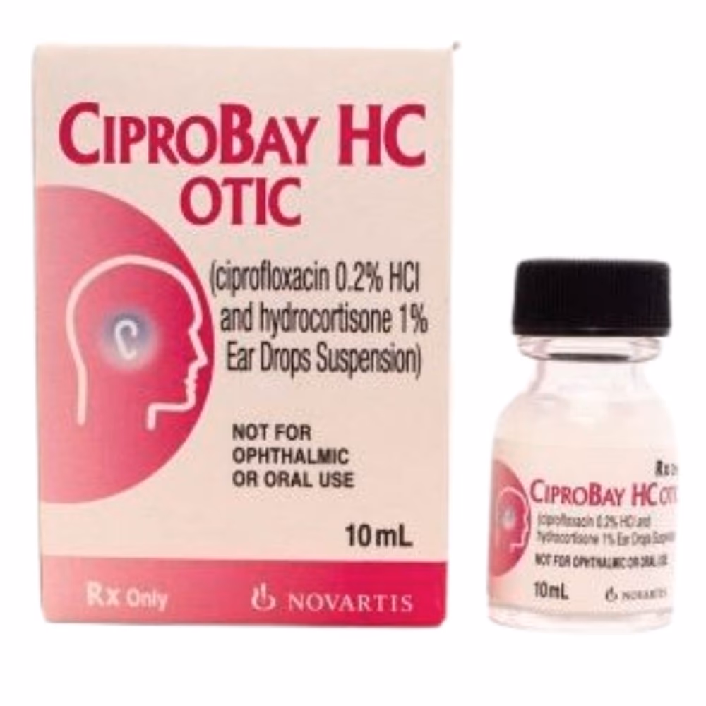 Ciprobay HC Otic Suspension Ear Drops 10ml 3