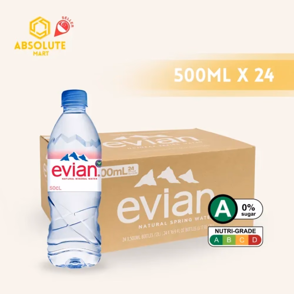 Evian Natural Mineral Water 500ML 2
